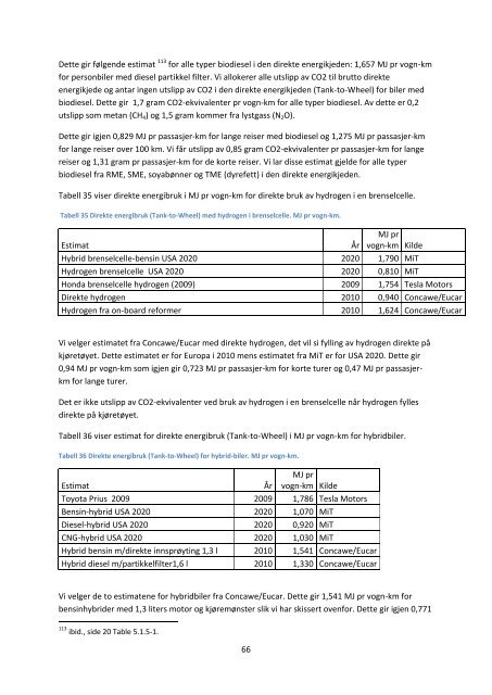 energibruk og utslipp fra persontransport med personbil. en ...