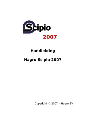 Handleiding Scipio Software