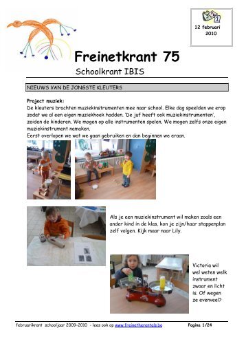 Freinetkrant 75 - Freinetschool Ibis Herentals