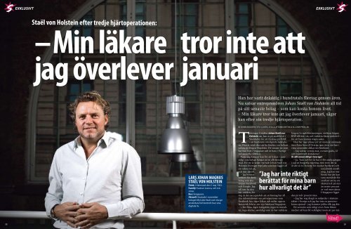 Min läkare tror inte att jag överlever januari - Johan Augustin