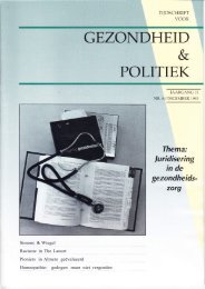 Tijdschrift Gezondheid en Politiek jaargang 1993 nr 6