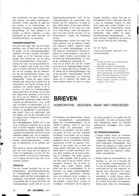 Tijdschrift Gezondheid en Politiek jaargang 1993 nr 6