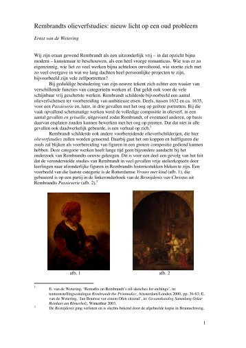 Rembrandts olieverfstudies: nieuw licht op een oud probleem