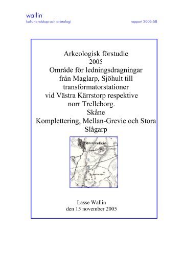4.7 Arkeologisk förstudie Komplettering (PDF 2021 kB) - Vattenfall