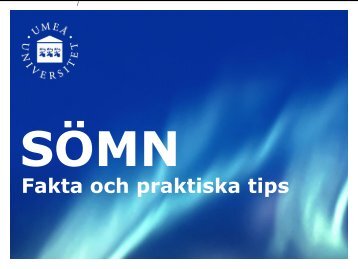 Fakta om sömn - Umeå universitet