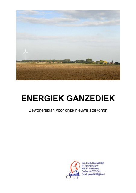 Bewonersplan Energiek Ganzediek - Zembla