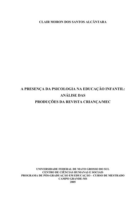 clair moron dos santos alcntara - propp - ufms - Universidade ...