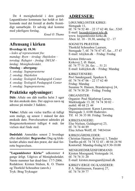 Kirkeblad årg 7 nr 3 - Løgumkloster Kirke