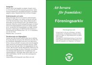 Att bevara för framtiden: Föreningsarkiv