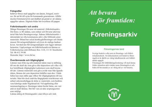 Att bevara för framtiden: Föreningsarkiv