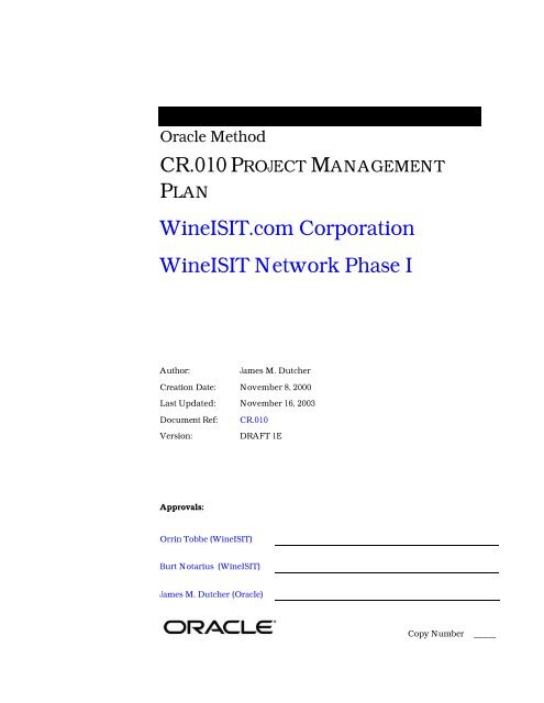 Project Management Document Template