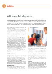 Att vara blodgivare i Sörmland - Unilabs