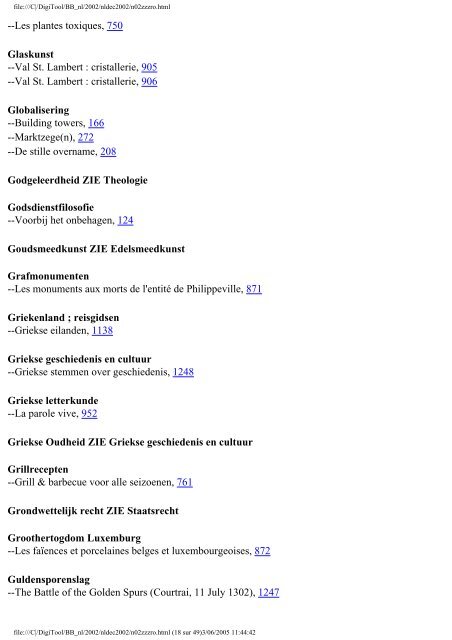 De Belgische Bibliografie - Koninklijke Bibliotheek van België