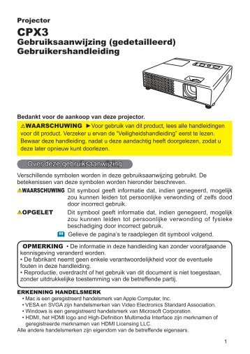 handleiding - Projector-verhuur