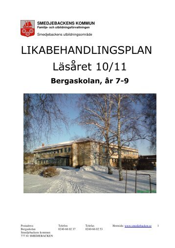LIKABEHANDLINGSPLAN Läsåret 10/11 - Ludvika