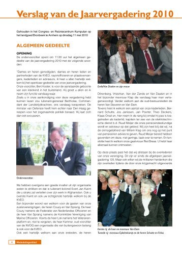 verslag van de jaarvergadering 2010 - Kveo