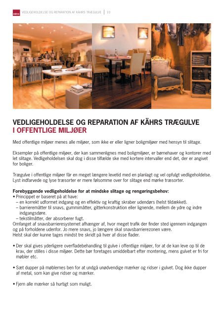 Kährs - Vedligeholdelse og reperation - Erhvervsgulve.dk