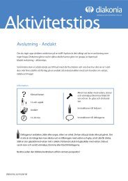 Avslutning - Andakt - Diakonia