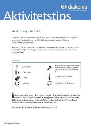 Avslutning - Andakt - Diakonia