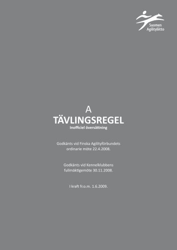 A TÄVLINGSREGEL - Suomen Agilityliitto