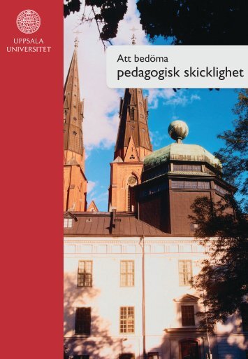 Att bedöma pedagogisk skicklighet - Uppsala universitet
