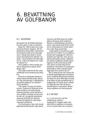 Kap 6 Bevattning - Golf.se