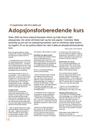 Adopsjonsforberedende kurs - Adopsjonsforum