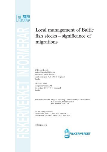 Local management of Baltic fish stocks – significance of migrations