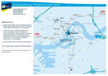 Routebeschrijving - World Port Center (WPC) - Port of Rotterdam