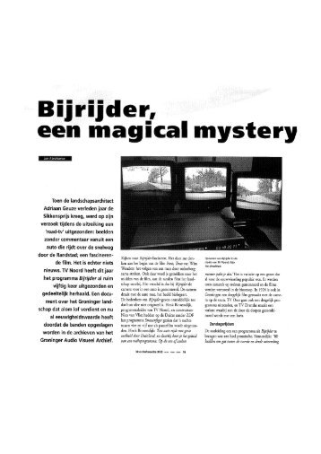 Bijrijder, een magical mystery - Noorderbreedte