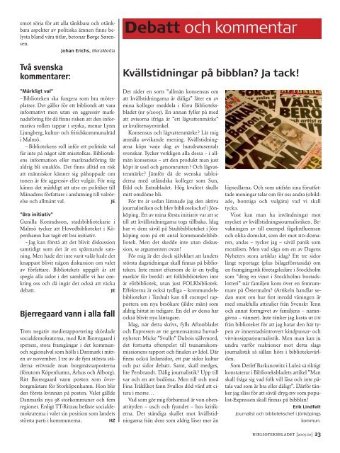 Tidningen som pdf-dokument - Svensk Biblioteksförening