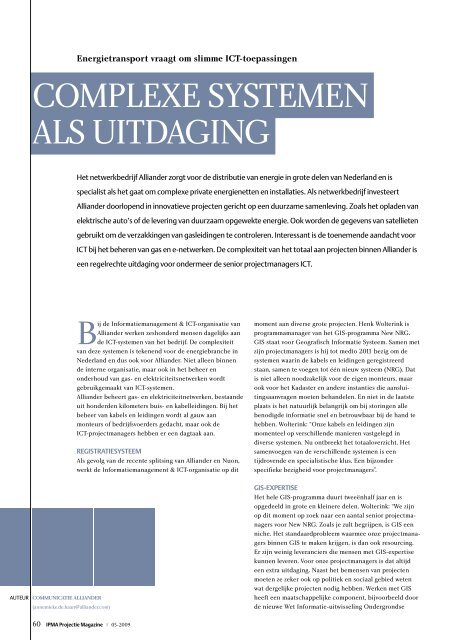 Complexe systemen als uitdaging - 2009.pdf - PMWIKI.nl