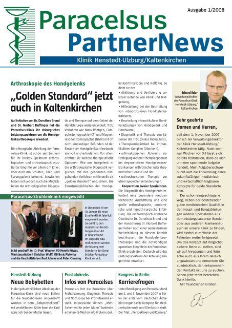 Golden Standard - bei der Paracelsus-Kliniken Deutschland GmbH ...