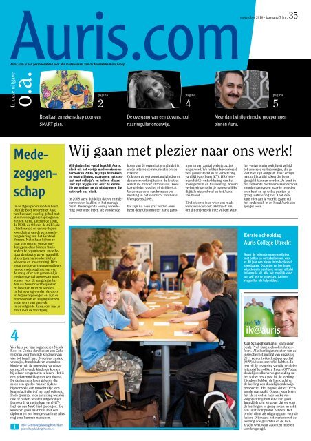 Wij gaan met plezier naar ons werk! - Koninklijke Auris Groep