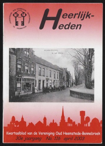 eerlijk eden Vereni - Historische Vereniging Heemstede-Bennebroek