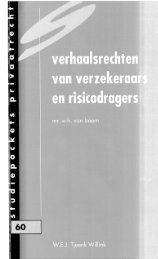 Verhaalsrechten van verzekeraars en risicodragers - Prof. Willem H ...