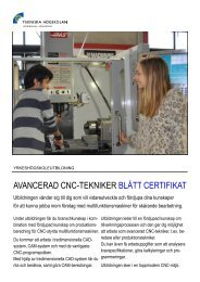 AVANCERAD CNC-TEKNIKER BLÅTT CERTIFIKAT