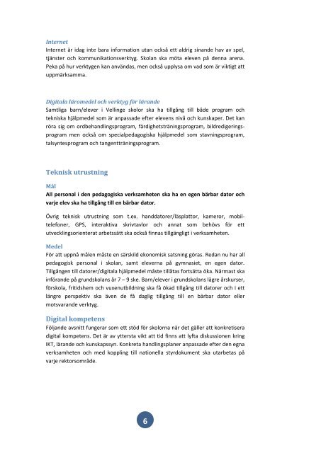 IKT-plan för Vellinge skolor 2012 - 2015 - Vellinge kommun