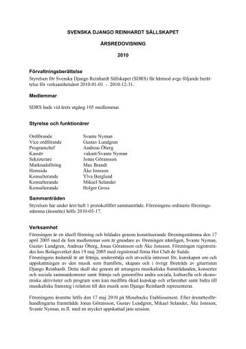 Årsredovisning 2010.pdf - SDRS
