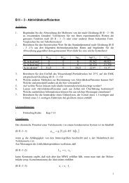 B II – 3 - Aktivitätskoeffizienten - Physikalisch-Chemische Praktika