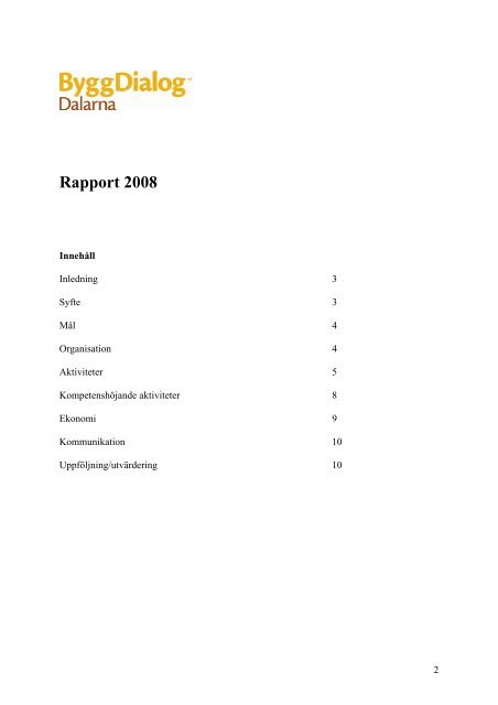 Årsrapport 2008 - Dalarna.se