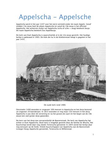 Lees hier meer over de geschiedenis van Appelscha ... - Kookmuseum