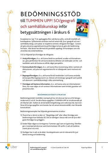 Ladda hem ditt eget bedömningsstöd gratis - Liber