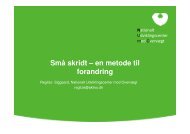 Små skridt – en metode til forandring - Nordjysksundhed.dk
