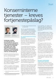 Konserninterne tjenester - Revisjon og regnskap