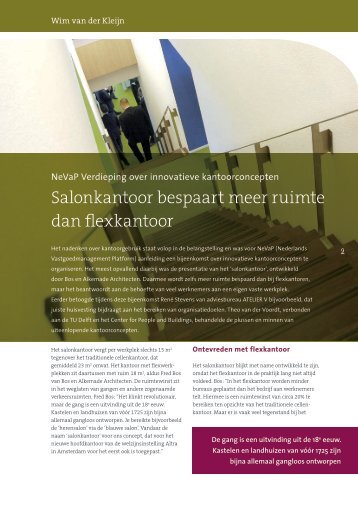 Salonkantoor bespaart meer ruimte dan flexkantoor - Center for ...