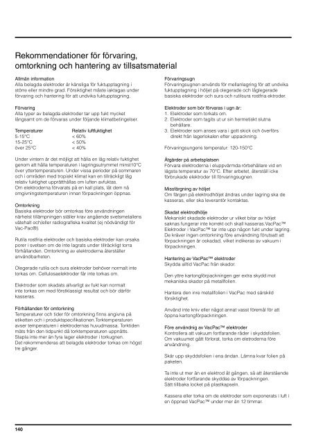 Rekommendationer för förvaring, omtorkning och hantering av ...