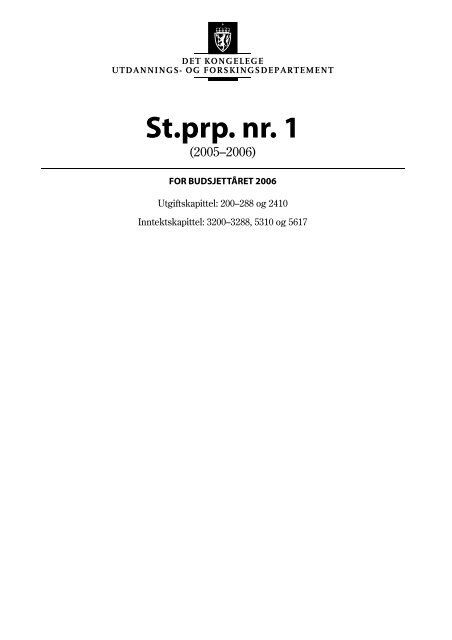 St.prp. nr. 1 (2005-2006) - Statsbudsjettet