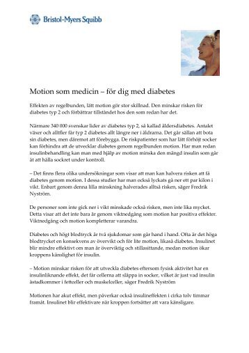 Motion som medicin - Bristol-Myers Squibb