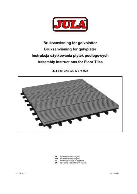 Instrukcja obsługi (396.9 KB - pdf) - Jula